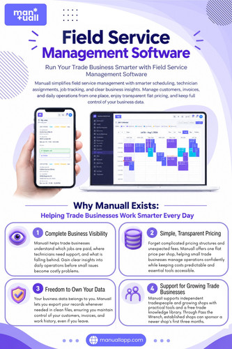 This is where Field Service Management Software Pricing needs to be considered alongside the features included in each plan. A few things are worth checking first: Scheduling, Job notes, Customer records, Billing, Mobile access.

Official Website: https://manuallapp.com/pricing

Read Our Blogs:
https://manuallfieldserviceapp.wordpress.com/
https://manuallapp.weebly.com/

More Links:
https://campsite.bio/manuallapp
https://audio.com/manuallapp
https://community.wongcw.com/manuallapp