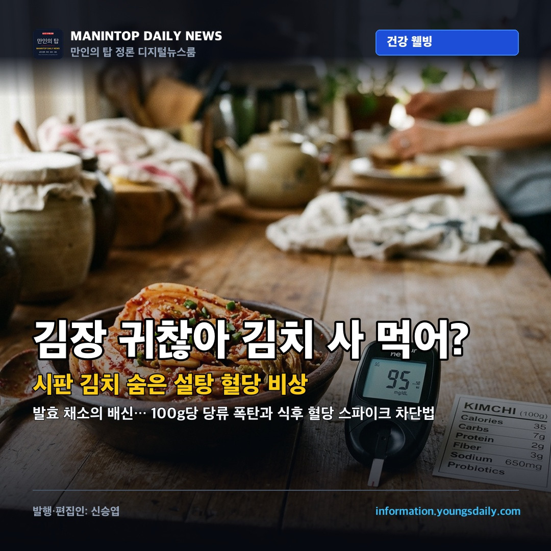 “김장 귀찮아, 김치 사 먹어?”… 시판 김치 속 ‘숨은 설탕’과 식후 혈당 스파이크의 경고