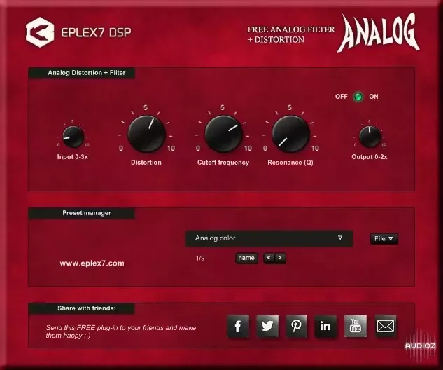 Eplex7 DSP Analog Filter + Analog Distortion x64 x86 VST WiN [FREE]