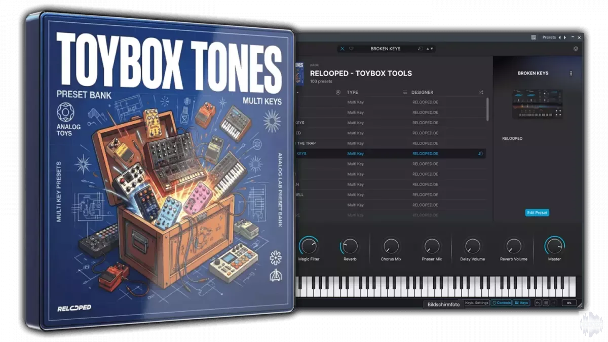 Relooped ToyBox 100 Analog Lab Preset Bank-FANTASTiC