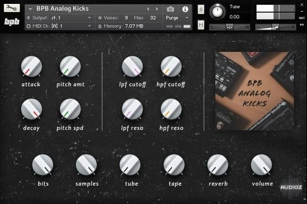 BPB Analog Kicks 200 free bass drum WAV Kontakt [FREE]