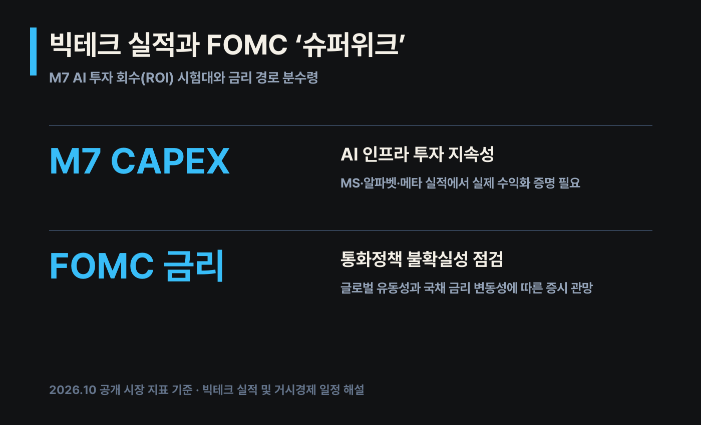 빅테크 실적과 FOMC 슈퍼위크 핵심 요약 도해