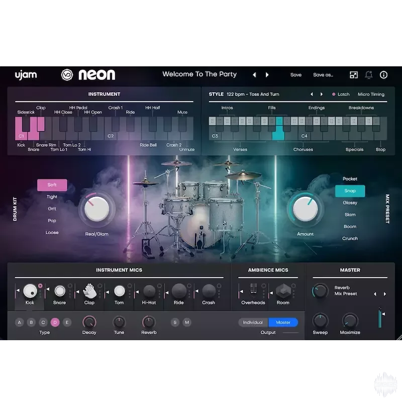 uJAM Virtual Drummer NEON v2.5.0 U2B Mac [MORiA]