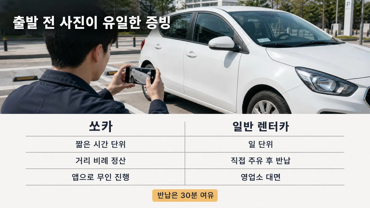 쏘카 vs 일반 렌터카 vs 일본 소카시 렌터카, 요금 비교