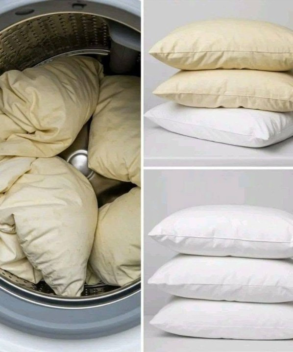 How to wash yellowed pillows 3