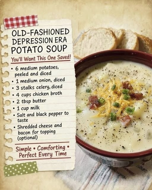 Old Fashioned Depression Era Potato Soup
