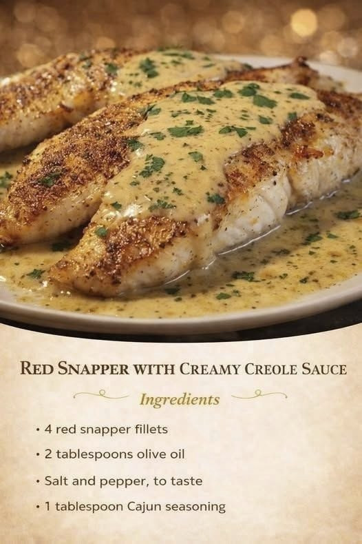 Red Snapper with Creamy Creole Sauce