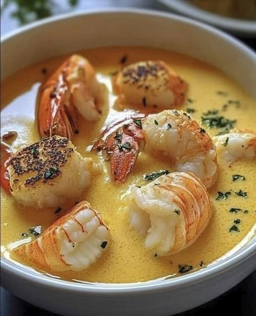 Seafood Bisque with Crab Shrimp and