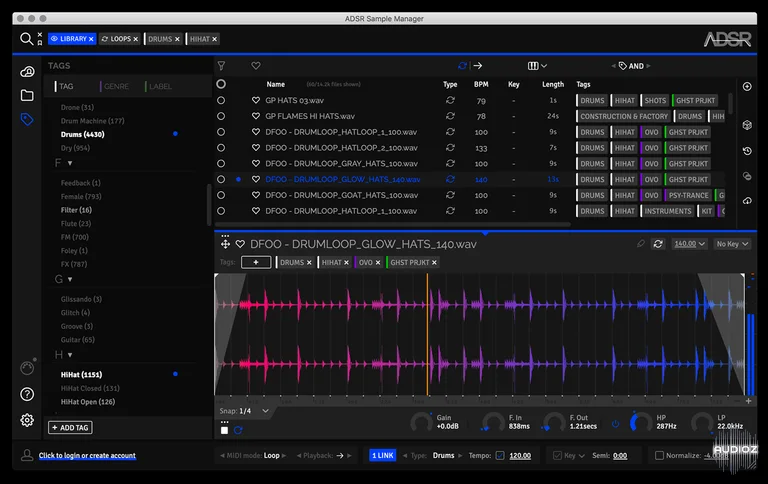 ADSR Sounds Sample Manager v1.7.4 VST AU AXX x64 x86 WiN MAC [FREE]