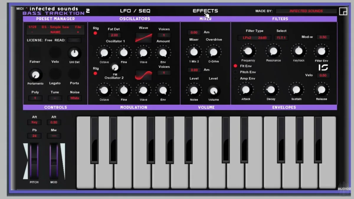 B4ss Tracktion VST by Infected-Sounds WIN/VST/32/64bit
