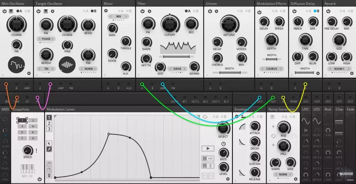 Toybox Tangle Synth for Reaktor-DECiBEL