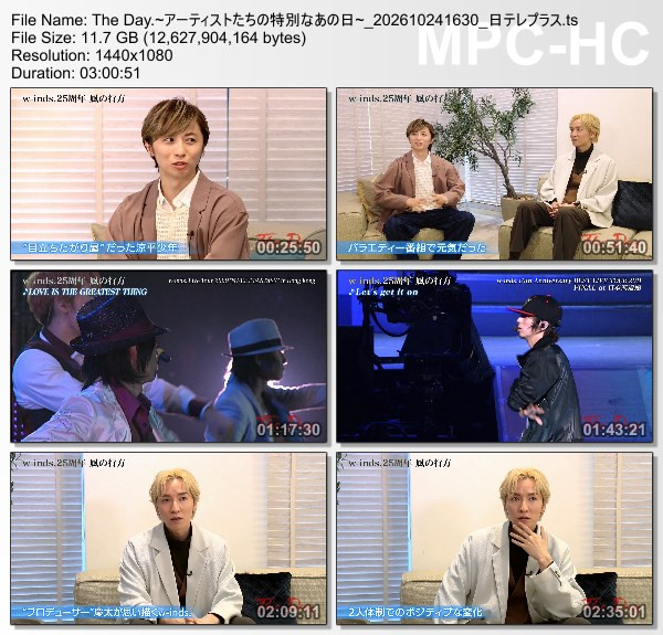 w-inds. – The Day. (Nittele Plus 2026.10.24) w-inds. – The Day. (Nittele Plus 2026.10.24)