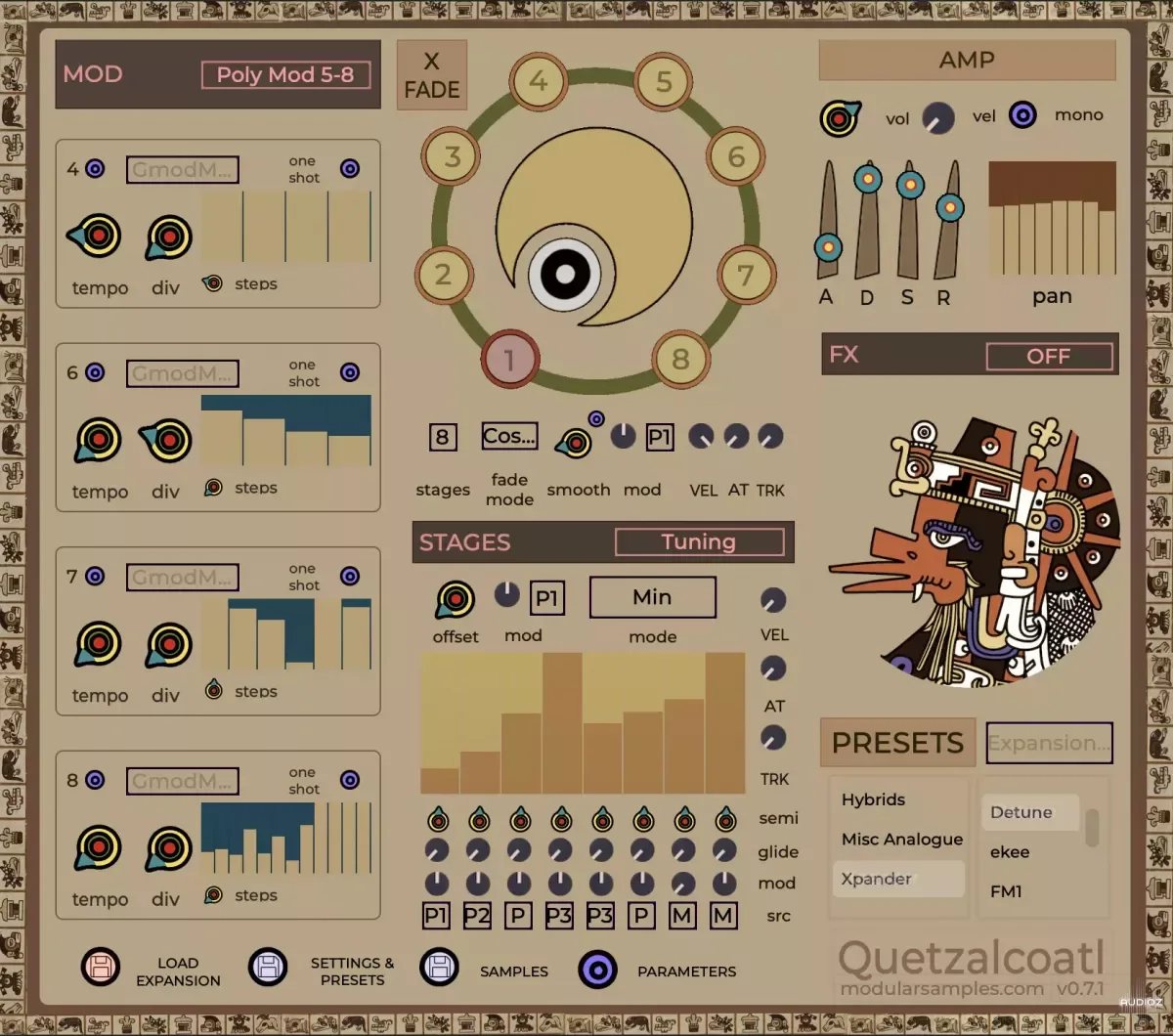 Modular Samples Quetzalcoatl (Harmonic Vector Synthesizer) incl. Expansions v0.7.1 VST3 AU LiNUX WiN MAC [FREE]