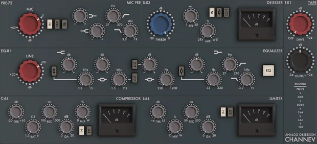 Analog Obsession CHANNEV v1.2 VST VST3 AU WiN MAC [FREE]