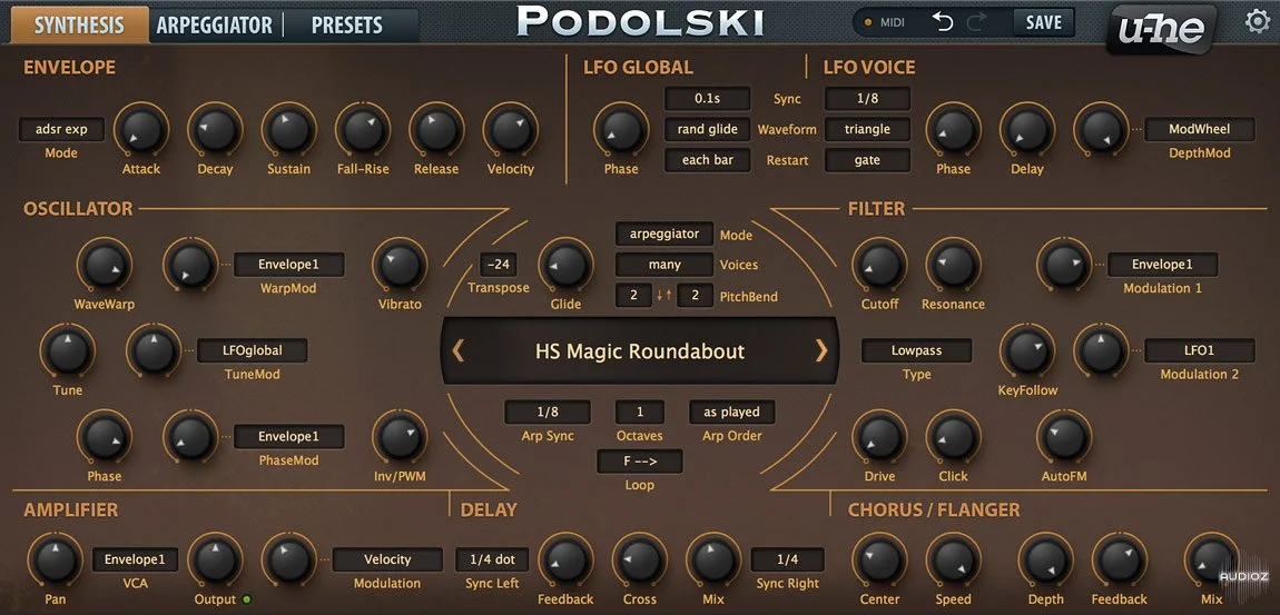 U-he Podolski v1.2.2 x64 x86 VST AU AAX WIN MAC LiNUX [FREE]