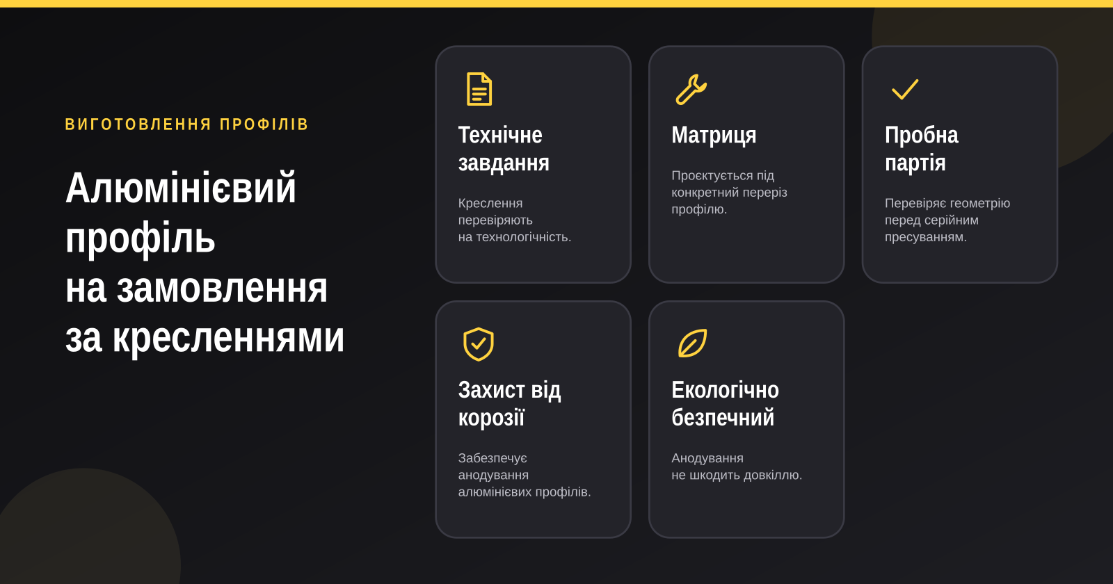 Алюмінієвий профіль на замовлення за кресленнями: виготовлення та екструзія