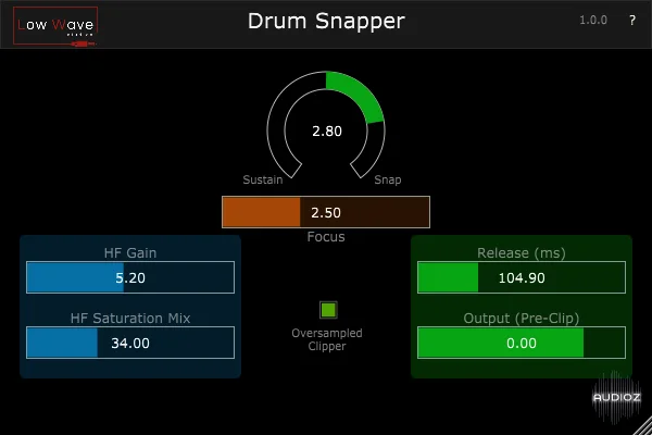 Low Wave Studios Drum Snapper Win & OSX AU VST3 [FREE]