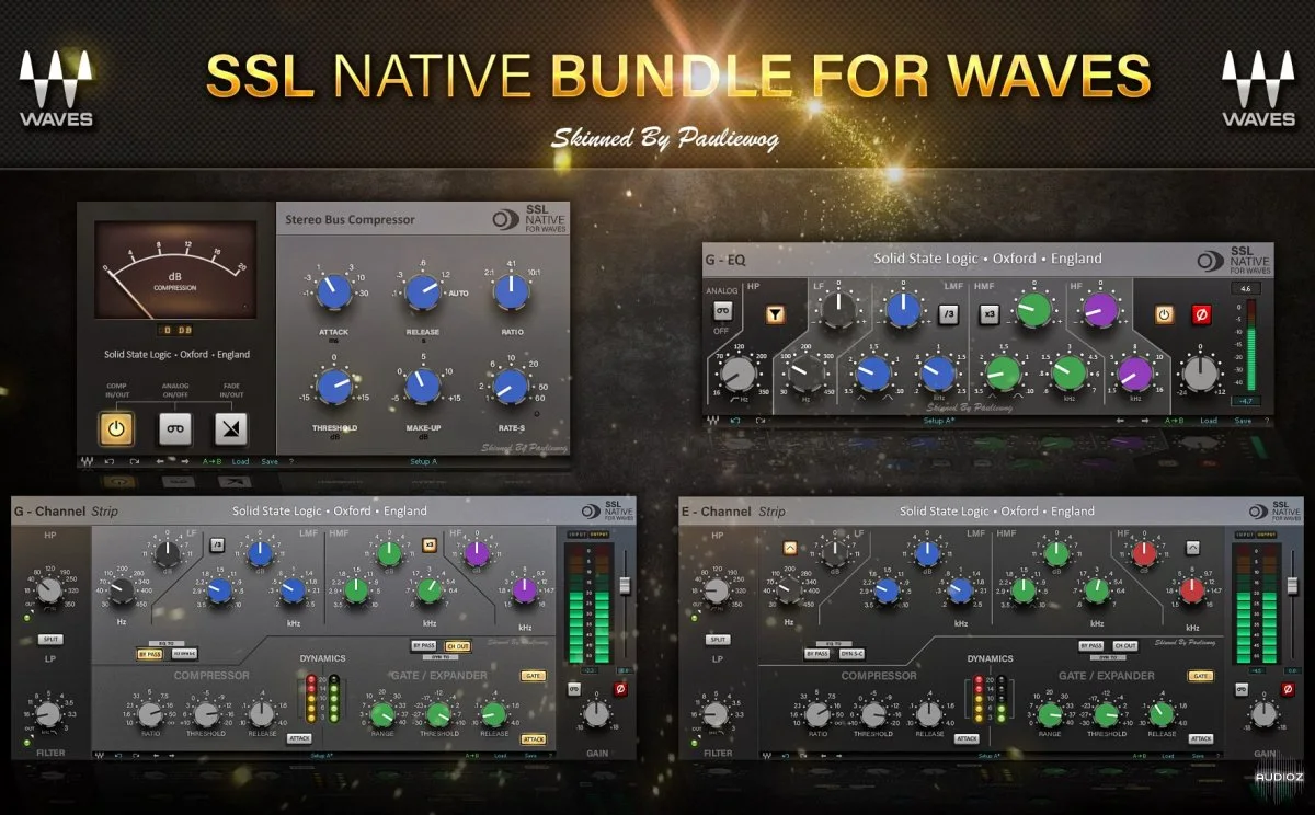 SSL Native Bundle Skins For Waves By Pauliewog