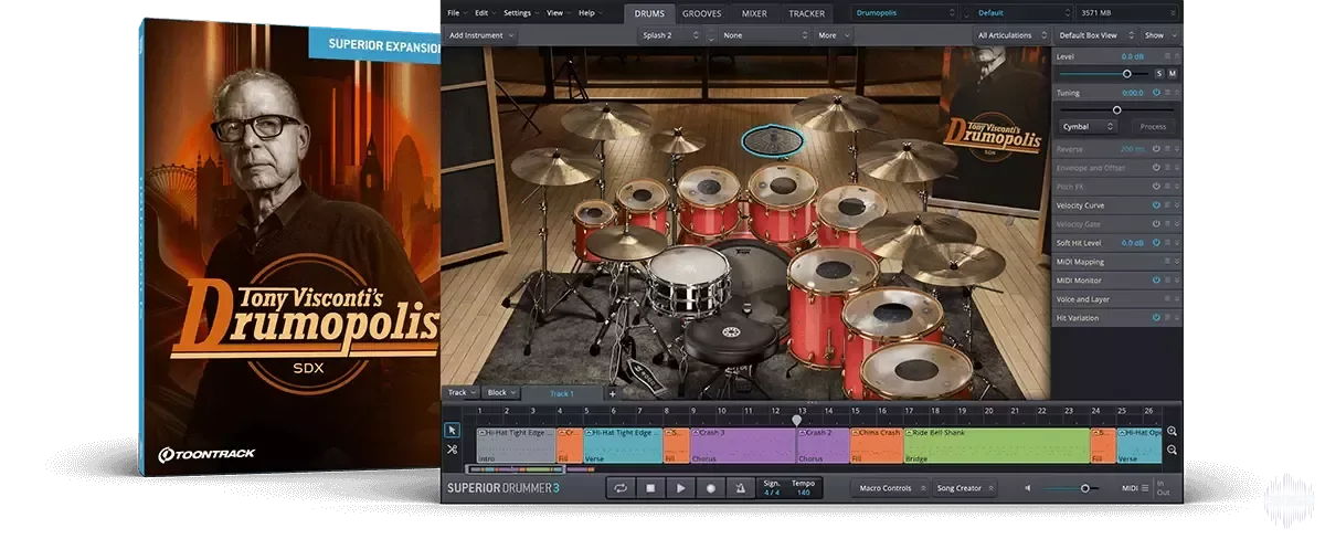 Toontrack Drumopolis SDX (SOUNDBANK)