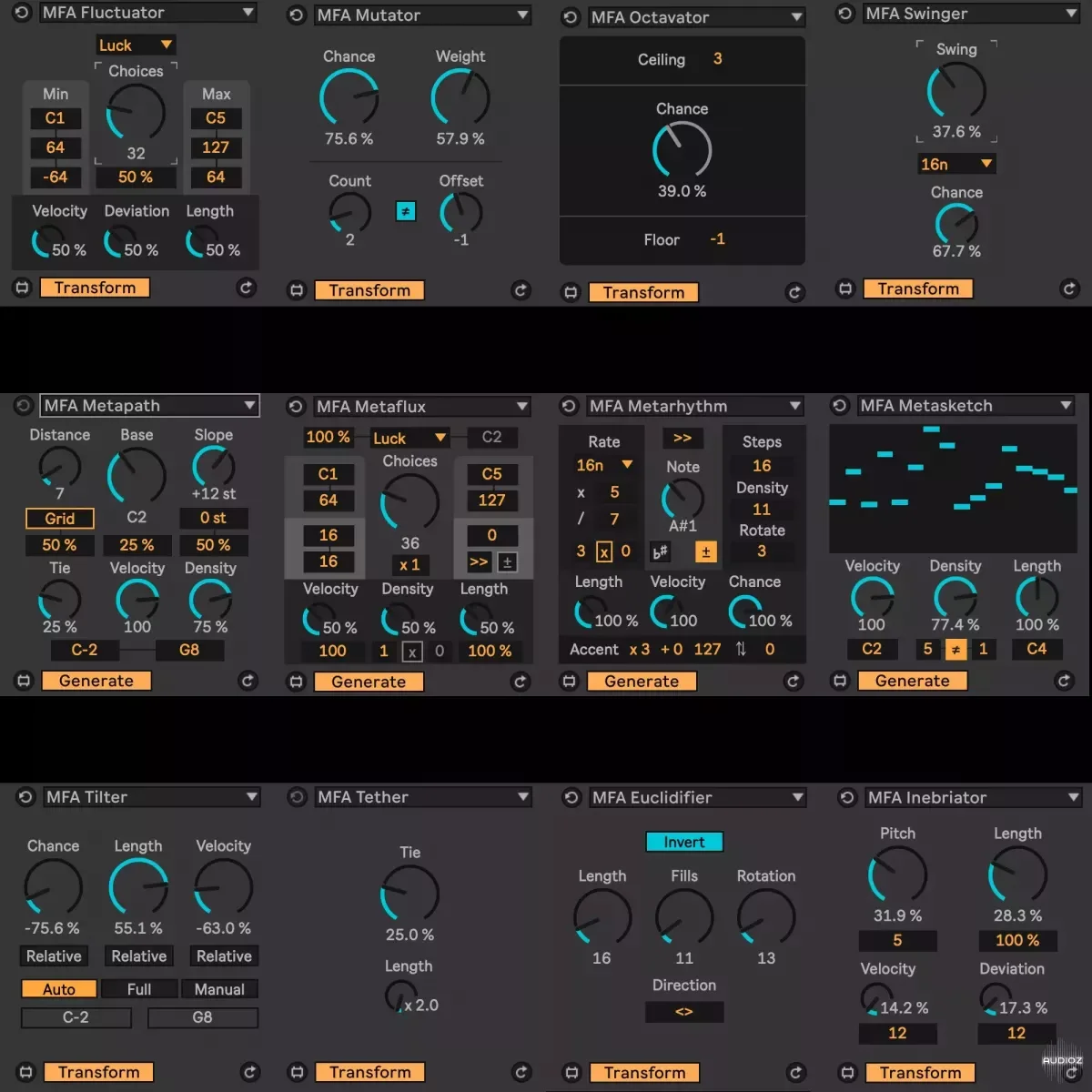 Manifest Audio MIDI Toolset 001 (Max for Live Device)