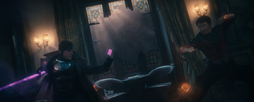 (L-R) Gambit (Channing Tatum) and Shang-Chi (Simu Liu) in Marvel's AVENGERS: DOOMSDAY. Photo courtes.1