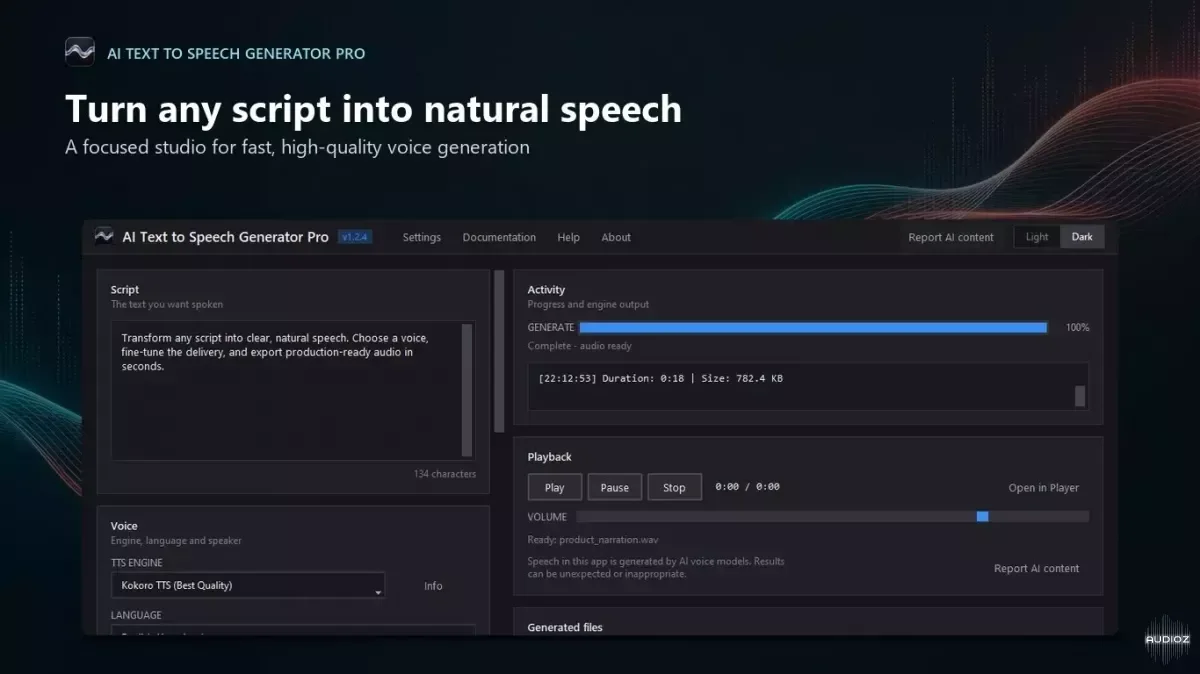 AI Text To Speech Generator Pro 1.2.6 WiN