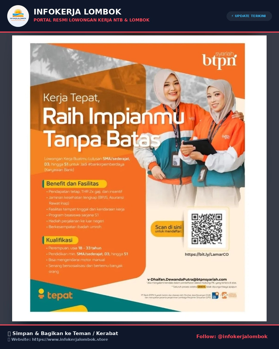 Lowongan Kerja ⚡ Update lowongan kerja terbaru di NTB hari ini!