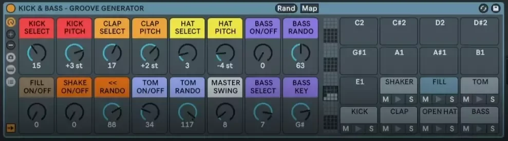 Kick & Bass Store Groove Generator Ableton Rack ALS AMXD WAV + TUTORiAL