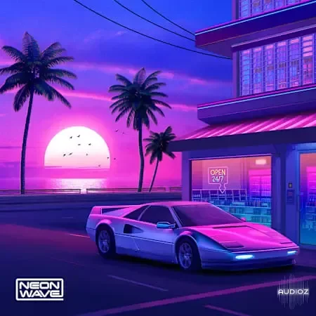 Neon Wave Electric Sunset - Synthetic Anthems WAV-FANTASTiC