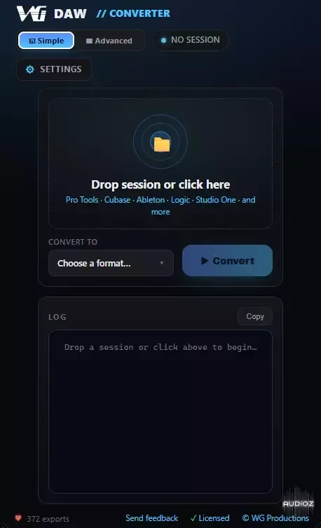 WG DAW Converter v3.2.19 License Key macOS-GUISEPPE