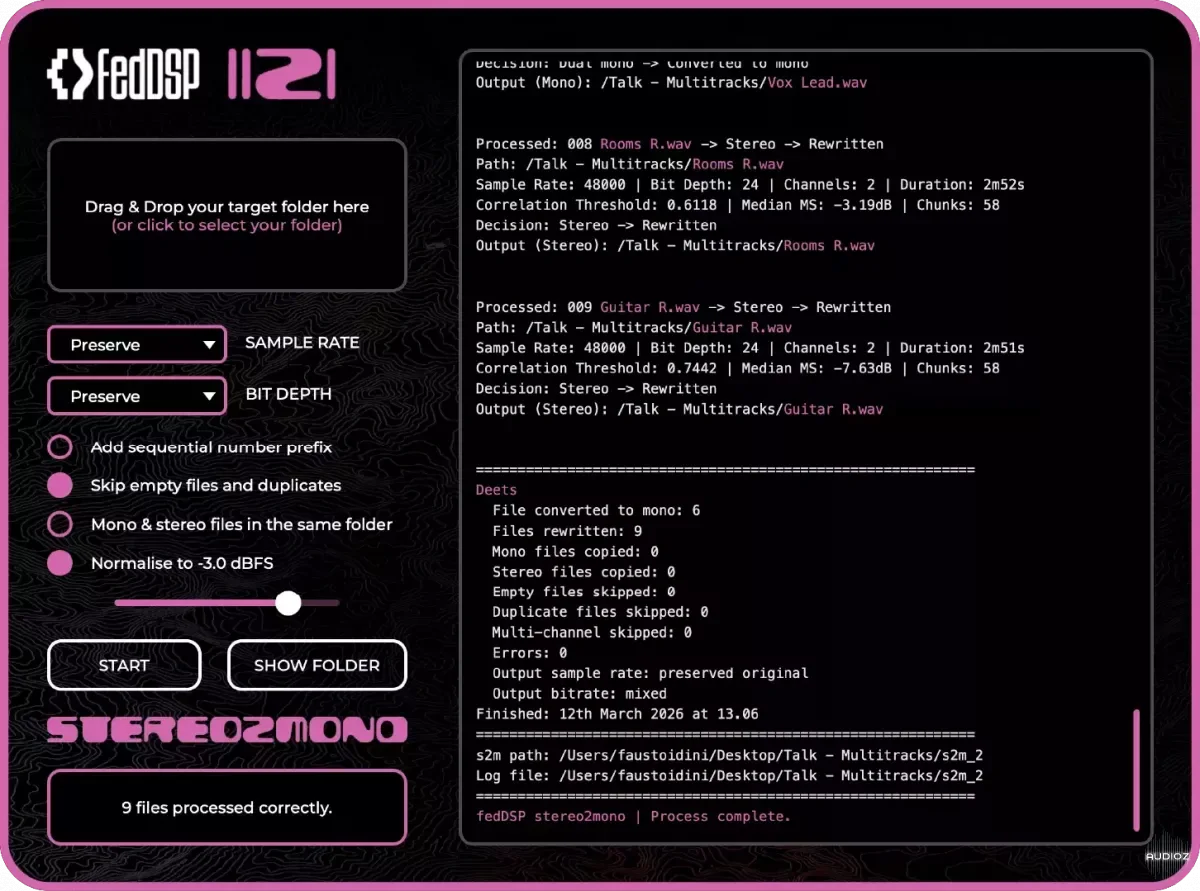 fedDSP Stereo2Mono v1.0.5 Patched+License macOS-GUISEPPE