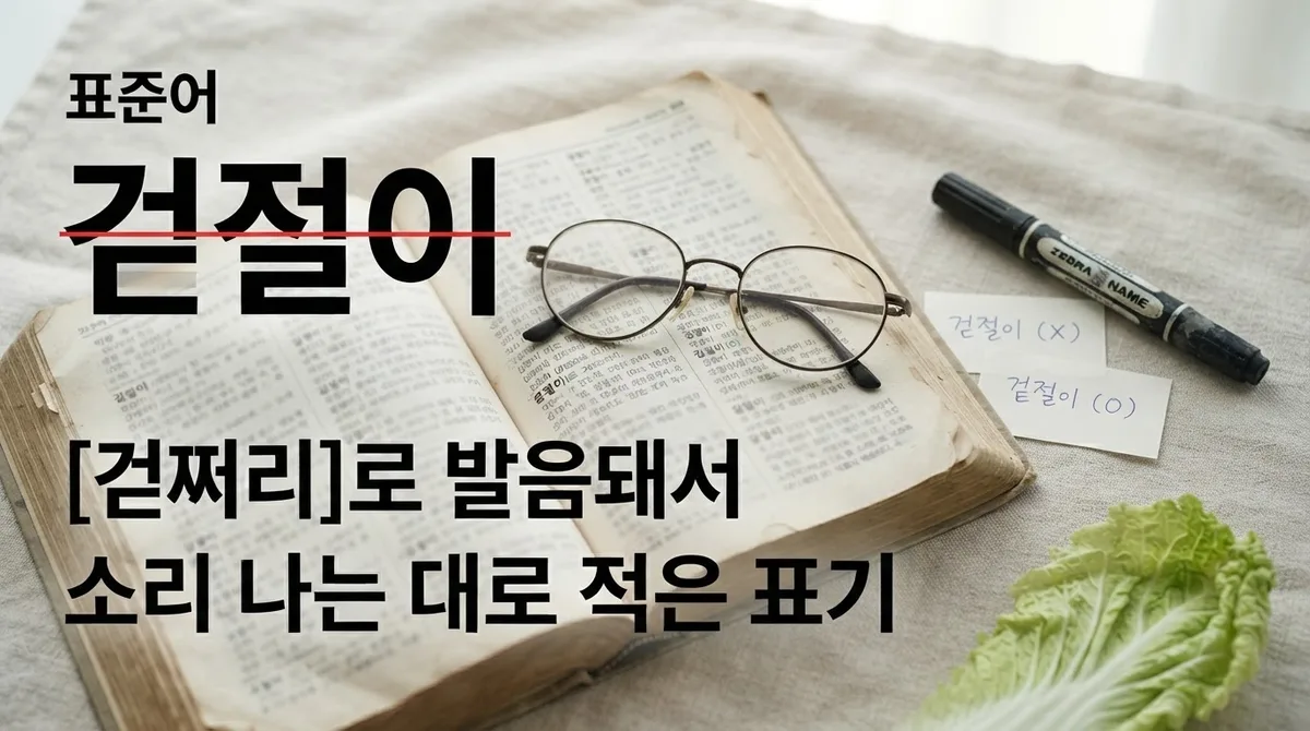 '걷절이'가 아니라 '겉절이'인 이유