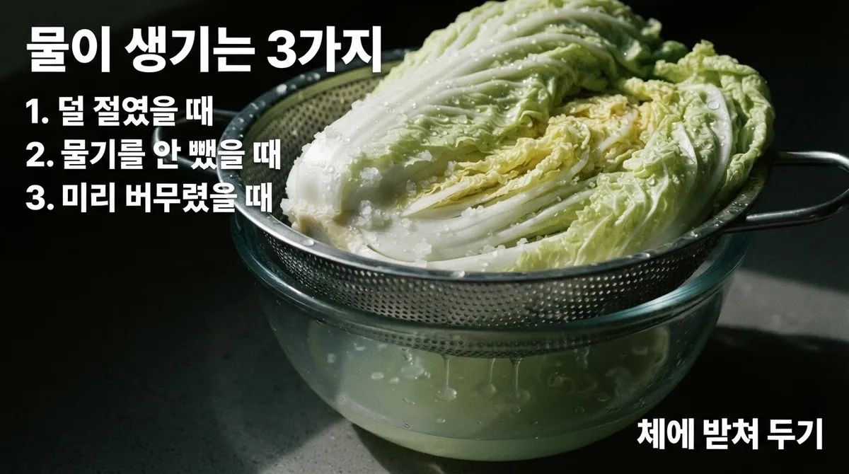 물 안 생기는 절임, 핵심은 '어디서 물이 나오느냐'입니다
