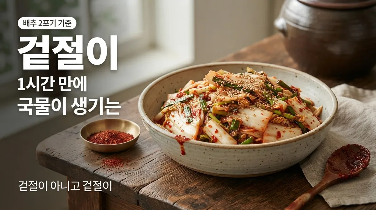 배추 걷절이 하는법, 사실은 겉절이 — 물 안 생기는 절임·양념 순서