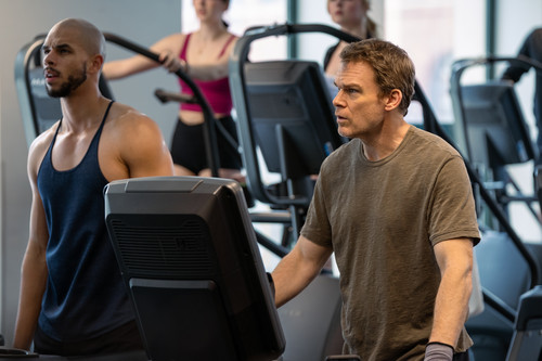 L-R: Jerimiyah Dunbar as Mario and Michael C. Hall as Dexter Morgan in Dexter: Resurrection, season 