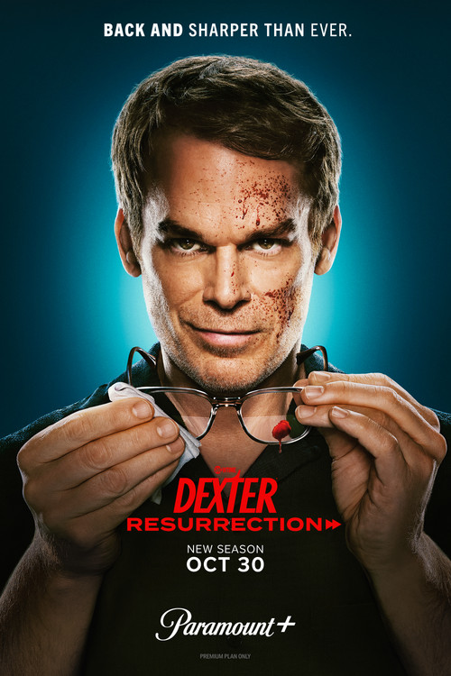 Key Art for Dexter: Resurrection Season 2, featuring Michael C. Hall as Dexter Morgan streaming on P