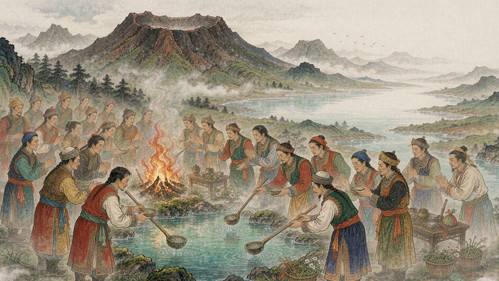 康熙年间火山喷发的史实记载与五大连池药泉圣水节的由来【民间传说】·意象