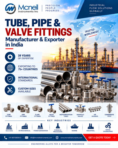 Tube, Pipe & Valve Fittings Manufacturer & Exporter in India | Mcneil Instruments.1