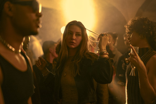 Madelyn Cline as Lorna in Day Drinker. Photo Credit: Niete/Lionsgate