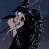 laughing 38 classic whitch from snow white outside in the rain aka cackling evil gloating animated g.gif