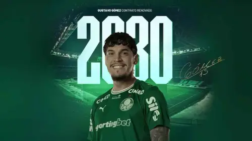 ELE FICA! Palmeiras anuncia renovação de Gustavo Gómez até 2030