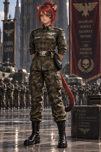 Cadian Cat Eared Soldier at Parade Rest.png