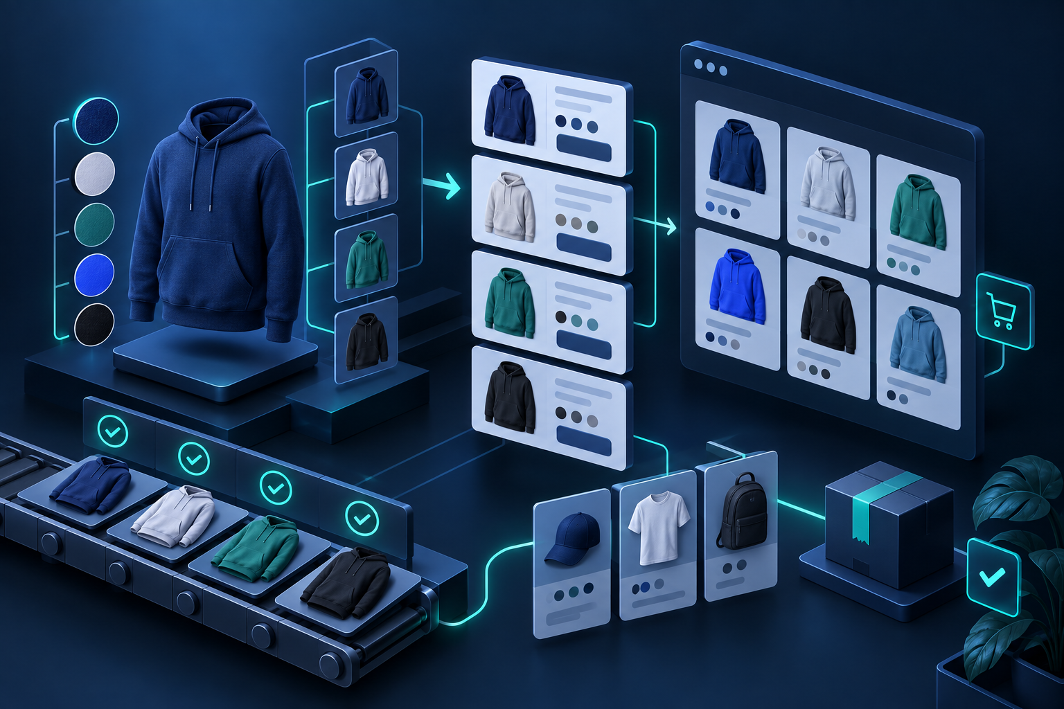 Variant and linked product swatch setup