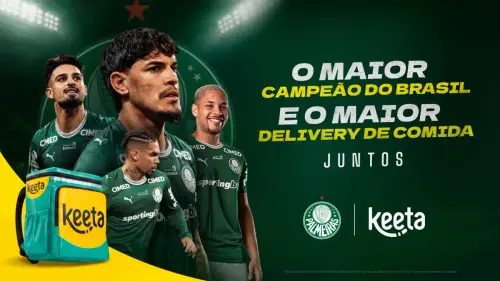 NOVO PATROCÍNIO! Palmeiras anuncia parceria com Keeta, empresa de delivery; entenda