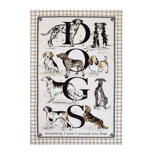 Ulster Weavers Country Dogs Tea Towel Cotton Brown sn1.jpg