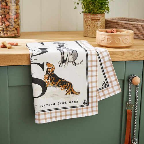 Ulster Weavers Country Dogs Tea Towel Cotton Brown sn2.jpg