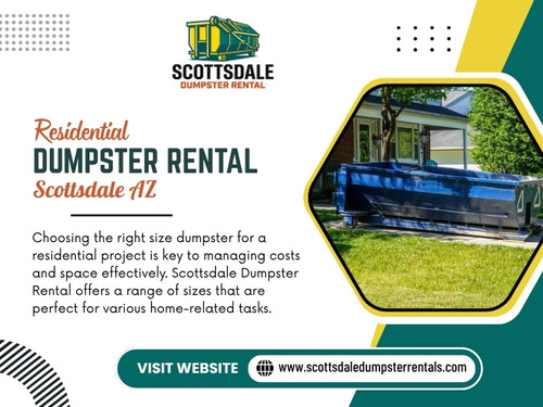 For a Residential dumpster rental Scottsdale AZ project, choosing a container that matches the job can make cleanup much simpler. A smaller dumpster often gives homeowners enough room without taking up unnecessary space.

For More Information: https://www.scottsdaledumpsterrentals.com/dumpster-rental-services

Find Us On Google Map: https://maps.app.goo.gl/UnFZDP1VHMjBCVgm6

Contact: Scottsdale Dumpster Rental

Address: 4141 N Scottsdale Rd, #308, Scottsdale, AZ, 85251, USA

Phone: (602) 483-6363

Read Our Blog:

https://scottsdaledumpsterrentals.wordpress.com/

https://scottsdaledumpsterrentals.mystrikingly.com/

https://scottsdaledumpsterrentals.weebly.com/

More Links:

https://magicly.bio/scottsdaledumpsterrentals

https://twitback.com/scottsdaledumpsterrentals

https://myanimelist.net/profile/dumpsterrentalaz