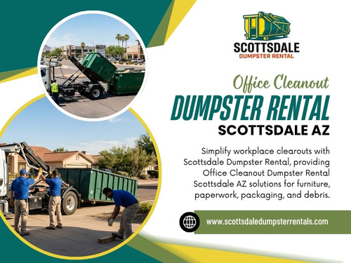 An Office cleanout dumpster rental Scottsdale AZ can help keep that material contained, but businesses should sort what is actually being discarded before loading the container.

Some furniture may still be useful, while electronics and certain other items may require separate disposal.

For More Information: https://www.scottsdaledumpsterrentals.com/commercial-dumpster-rental

Find Us On Google Map: https://maps.app.goo.gl/UnFZDP1VHMjBCVgm6

Contact: Scottsdale Dumpster Rental

Address: 4141 N Scottsdale Rd, #308, Scottsdale, AZ, 85251, USA

Phone: (602) 483-6363

Read Our Blog:

https://scottsdaledumpsterrentals.medium.com/dumpster-rental-for-home-renovation-scottsdale-az-23ee3db3304c
https://scottsdaledumpsterrentals.brushd.com/

https://scottsdaledumpster.wixsite.com/scottsdaledumpster

More Links:
https://igli.me/scottsdaledumpsterrentals

https://www.buzzfeed.com/scottsdaledumpsterrentals

https://www.magcloud.com/user/scottsdaledumpsterrentals