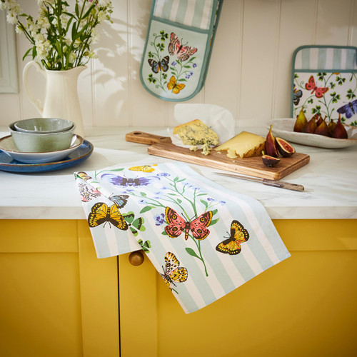 Ulster Weavers Butterfly Grove Tea Towel Cotton Blue sn2.jpg