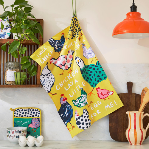 Ulster Weavers Chick Chicken Tea Towel Cotton Yellow sn2.jpg